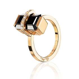 Efva Attling Little Bend Over Onyx Ring Guld 15,50 mm