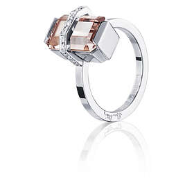 Efva Attling Little Bend Over Morganite Ring Vitguld 19,50 mm