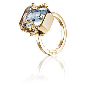 Efva Attling Little Magic Star Aquamarine Ring Guld 16,50 mm