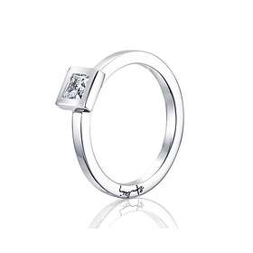 Efva Attling Princess Wedding Thin 030 ct Ring Vitguld 15,00 mm
