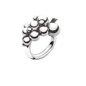 Georg Jensen MOONLIGHT GRAPES SMALL RING SILVER, OXIDISED 49