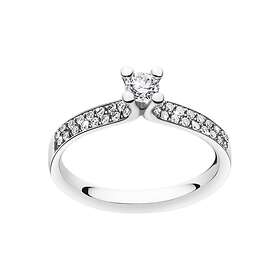 Georg Jensen MAGIC SOLITAIRE RING vitguld DIAMOND PAVÉ 0,33CT 49