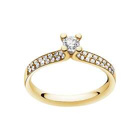 Georg Jensen MAGIC SOLITAIRE RING guld DIAMOND PAVÉ 0,33CT 49