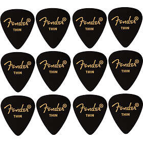 Fender 351 Shape Premium Picks Thin Black 12 Pack