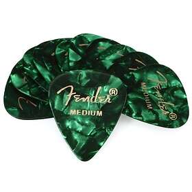 Fender 351 Shape Picks Medium Green Moto 12 Pack