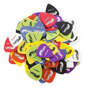 Tiger Guitar Picks Pack of 100 Variety Gauges & Colours