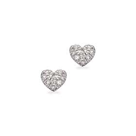 Scrouples Heart 14 Karat Vitguld Örhängen Med Diamanter 0.11 Carat W/si 121896