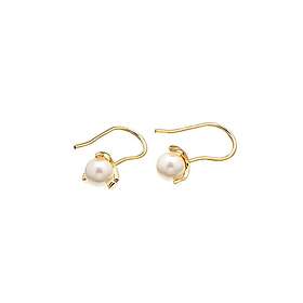 CU Jewellery Pearl Long Ear Gold