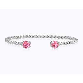 Caroline Svedbom Mini Twisted Bracelet Rhodium Rose