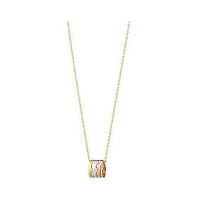 Georg Jensen Fusion Halsband Gult, Vitt och Roséguld med 0,05 ct Diamanter