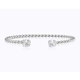 Caroline Svedbom Mini Twisted Bracelet Rhodium Crystal