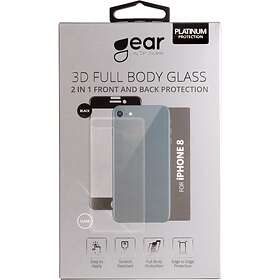 Gear Härdat Glas 3D 2in1 Front & Back Edge to Vit baksida IPHONE8 661080