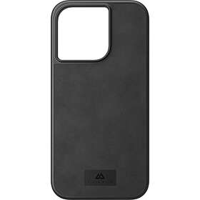 Real Black Rock iPhone 14 Pro Skal Leather Case Svart