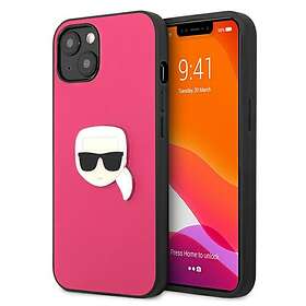 Karl Lagerfeld iPhone Läder 13 Head Ikonik Metal `s Rosa KLHCP13MPKMP