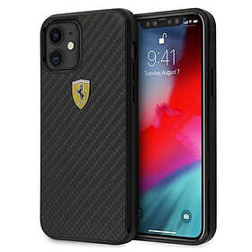 Ferrari iPhone FERCAHCP12SBK 12 mini Real Carbon On Svart Track