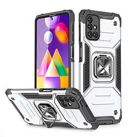 Wozinsky Ring Armor Case Kickstand M31s Samsung Tough Galaxy skal Silver M31S