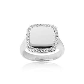 Sif Jakobs Follina Quadrato Silver Ring-Ringstorlek 56 Dam Rhodineret 925 sterli