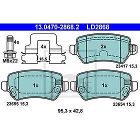ATE Bromsbeläggssats, skivbroms 13.0470-2868.2