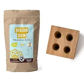 Divine DIY rökelse Träform för 4 kottar Benzoin Powder