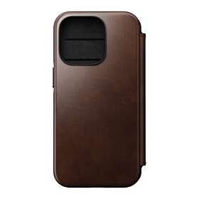 Nomad iPhone 14 Pro Modern Leather Horween Folio Brun Rustic