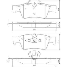 A.B.S. Bromsbeläggssats, skivbrom 37509