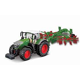 Bburago B18-31665 10 cm FENDT 1050 Vario med virvelrack, röd