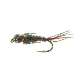 Unique Flies Bead Head Flashback PT Olive TMC 3761 #12
