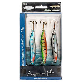 Fladen Nidingen 28g Svart/Grön/Blå 3-pack