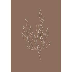 Venture Home Drawed leaf Brun Poster 100