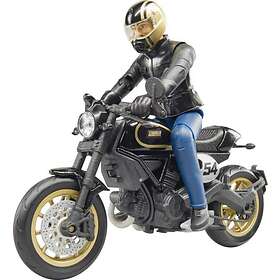 Bruder Scrambler Ducati Cafe Racer motorcykel med figur 63050