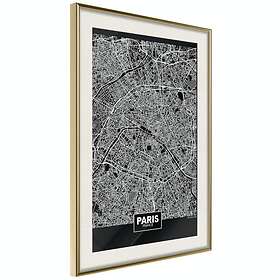Artgeist Poster Affisch Dark Map of Paris [Poster] 20x30 A3-DRBPRP0912s_zr_pp