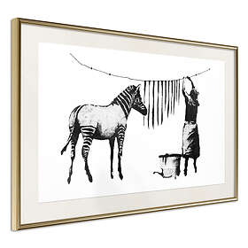 Artgeist Poster Affisch Washing Zebra Banksy: [Poster] 60x40 A3-DRBPRP0159l_zr_pp