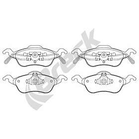 Breck Bromsbeläggssats, skivbroms 23154 00 702 00