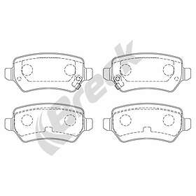 Breck Bromsbeläggssats, skivbroms 23417 00 704 10