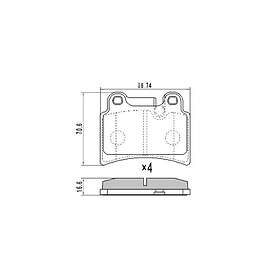 Fremax Bromsbeläggssats, skivbroms FBP-1709
