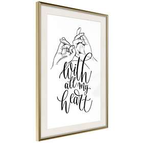 Artgeist Poster Affisch With All My Heart [Poster] 40x60 A3-DRBPRP1607l_zr_pp