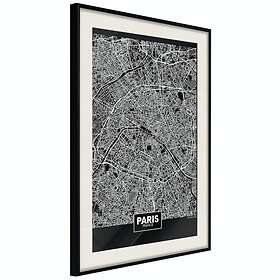 Artgeist Poster Affisch Dark Map of Paris [Poster] 40x60 A3-DRBPRP0912l_cr_pp