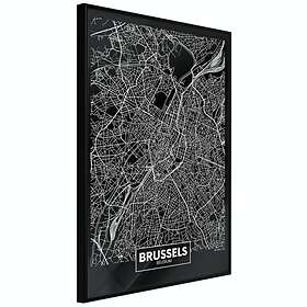 Artgeist Poster Affisch Dark Map of Brussels [Poster] 30x45 A3-DRBPRP0914m_cr