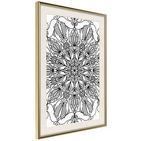 Artgeist Poster Affisch Black Mandala [Poster] 30x45 A3-DRBPRP1516m_zr_pp