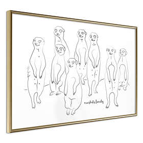 Artgeist Poster Affisch Meerkats Family [Poster] 30x20 A3-DRBPRP0142s_zr