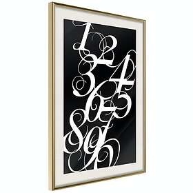 Artgeist Poster Affisch Calligraphy of Numbers [Poster] 40x60 A3-DRBPRP0771l_zr_pp