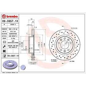 Brembo Bromsskiva 09.C657.1X