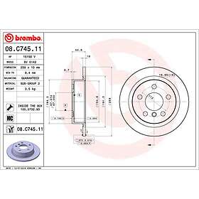 Brembo Bromsskiva 08.C745.11