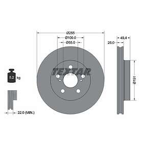 Textar Bromsskiva 92301703