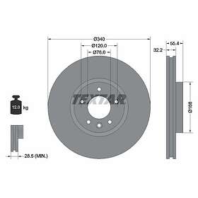 Textar Bromsskiva 92230305