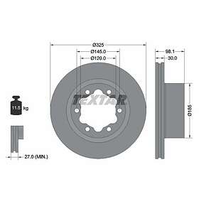 Textar Bromsskiva 92305803