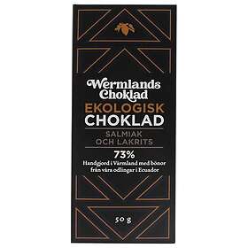 Wermlands Choklad Ekologisk Choklad Salmiak & Lakrits 73% 50g