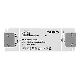 Vadsbo Transformator Dimbar 50W 24Vdc