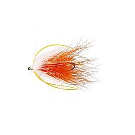Uniqe Flies Marabou Worm White/Orange 10