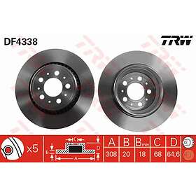 TRW Bromsskiva DF4338